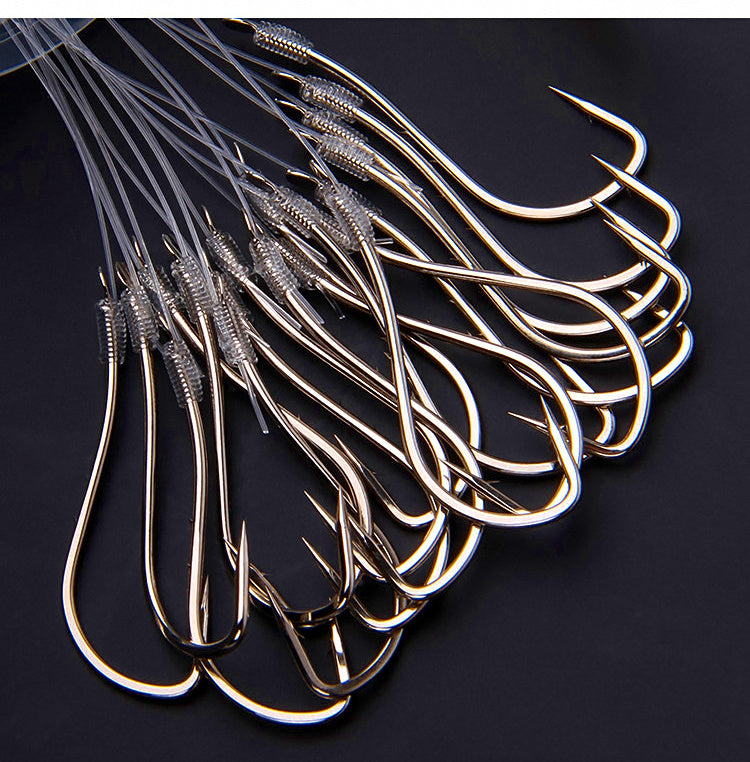 Pre-Tied Long Shank Bait Hooks with Line, 20-Pack – product photo