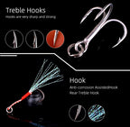 Long-Cast Metal Jig with Hooks, 7–40 g (0.25–1.41 oz) – product photo