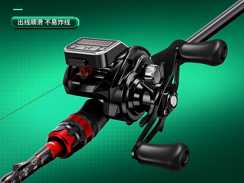 S200 Digital Counter Round Baitcasting Reel, 7.3:1, 6 Bearings – product photo