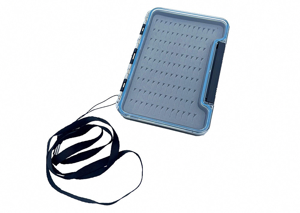 Single-Layer Waterproof Fly Box, Clear Lid, Foam Insert – product photo