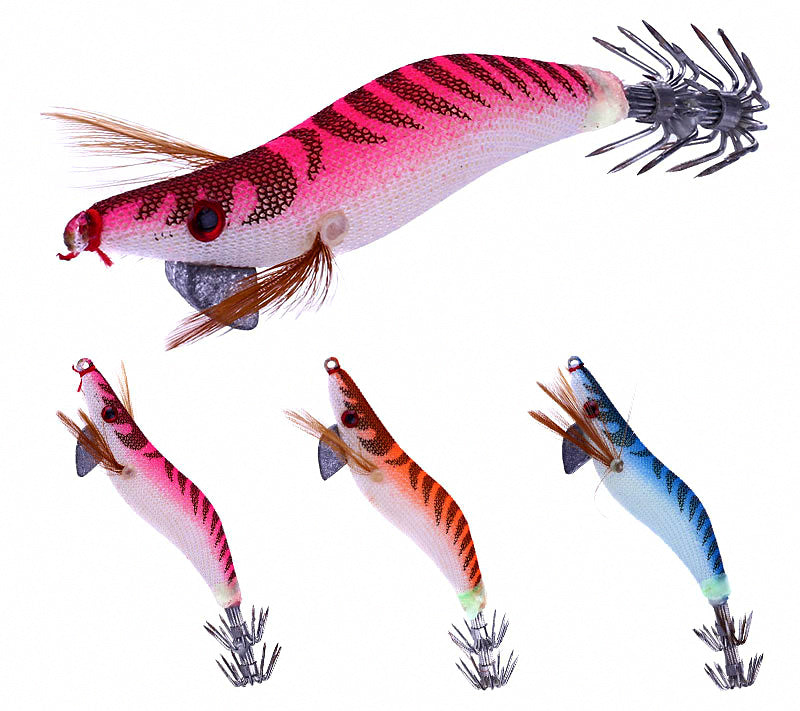 Glow Squid Jig, Wood Shrimp Style, 8.2 cm, 7.8 g (0.3 oz) – product photo