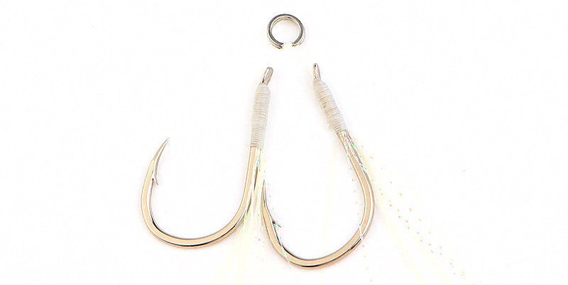 Glow Barbed Single Jig Hook, Sizes #10–#18 – product photo