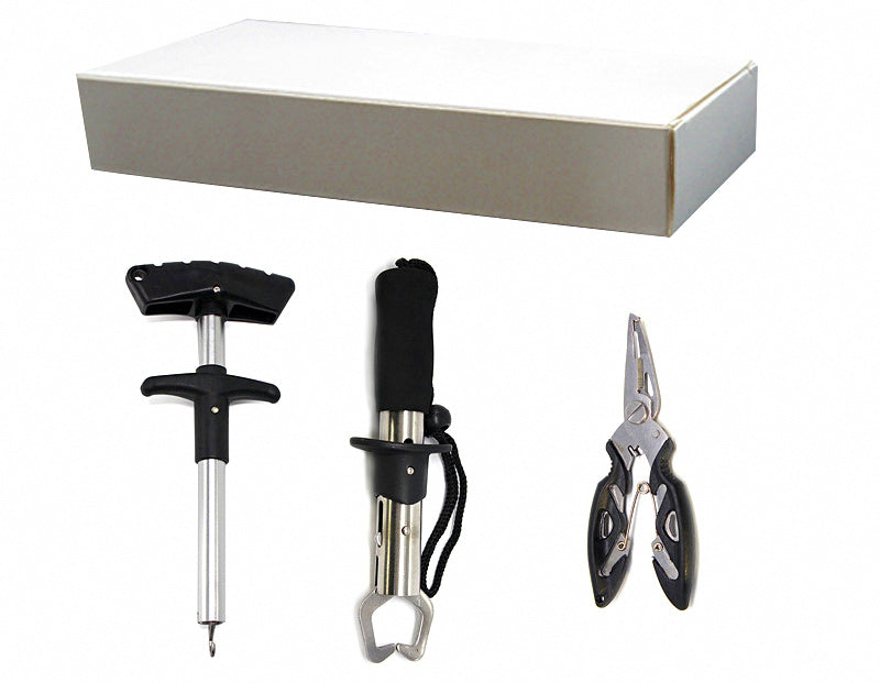 Stainless Steel Hook Remover & Fish Gripper Set with Case – product photo