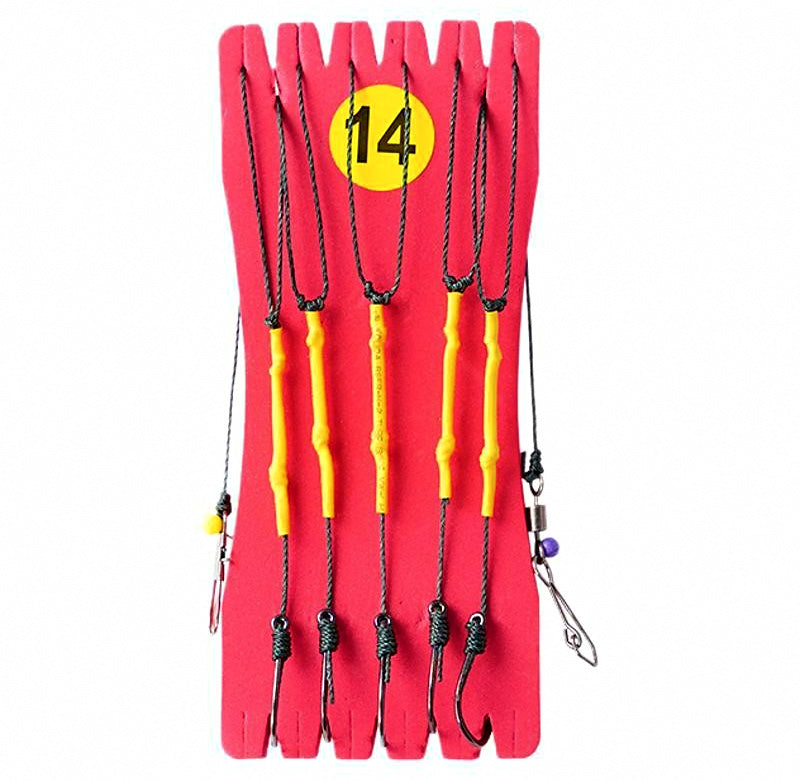 Saltwater Multi-Hook Rig, Iseni Hooks Size 10–16, Braided PE – product photo