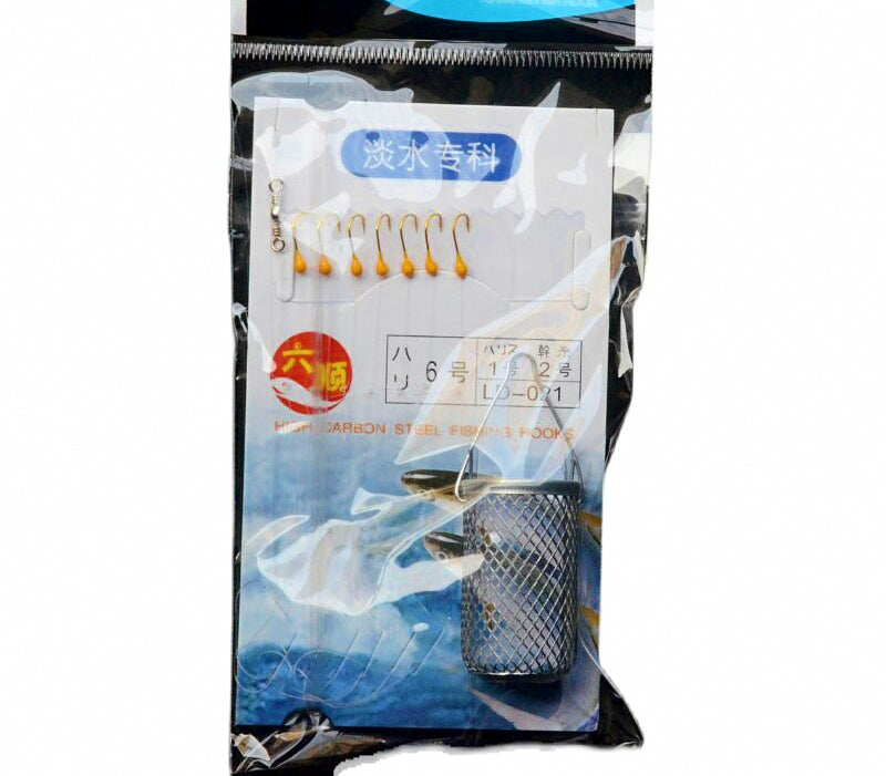 7-Hook Glow Yellow Dot Hook Rig, 10 Pack – product photo