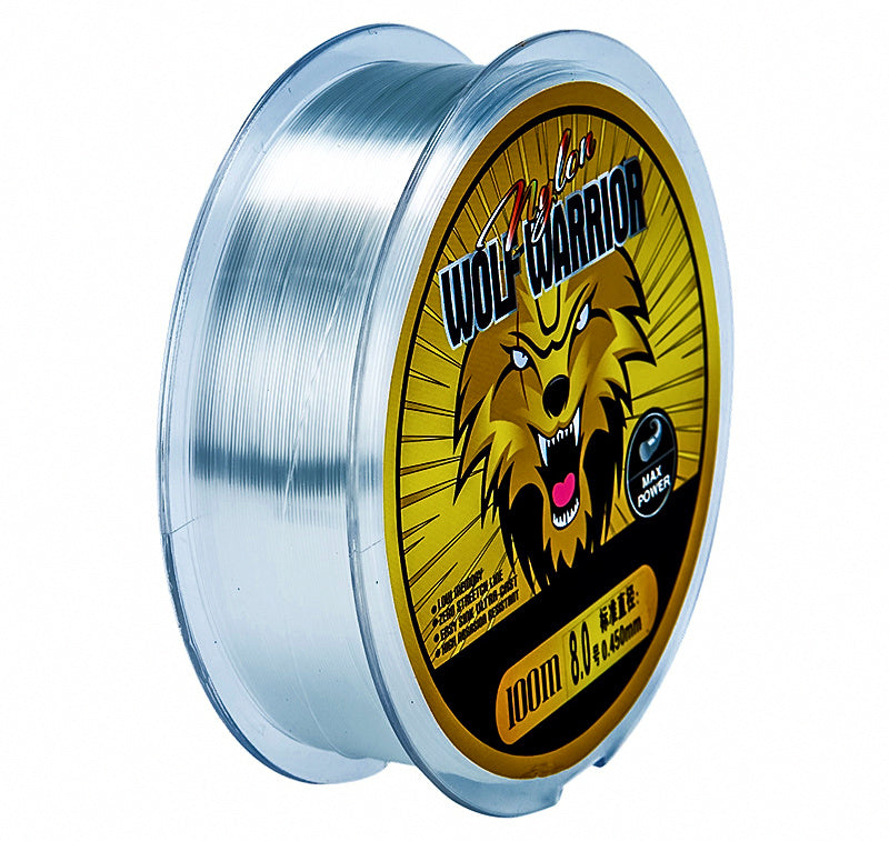 Nylon Fishing Line, 100 m (109 yd) Spool, Sizes #0.8–#10 – product photo