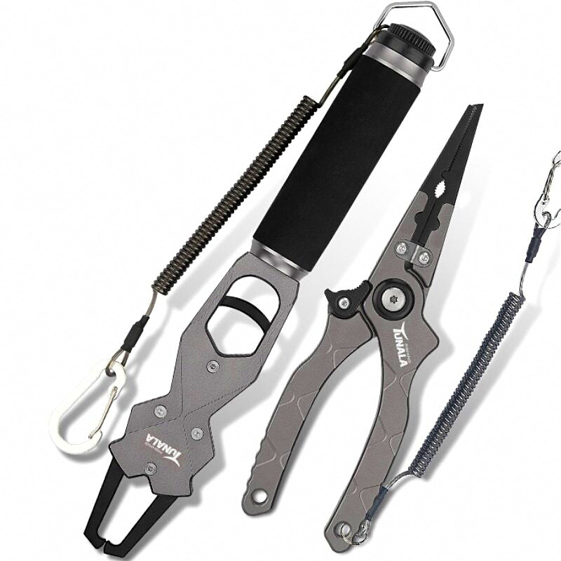 Aluminum Fishing Pliers & Fish Gripper, Gunmetal