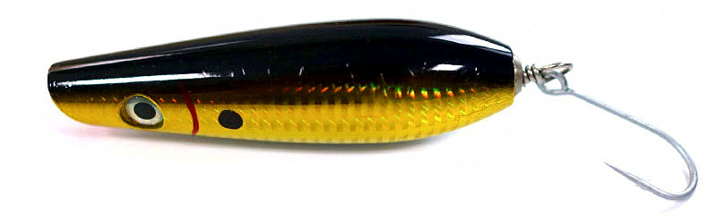 Wooden Pencil Popper Topwater Lure, Blue – product photo