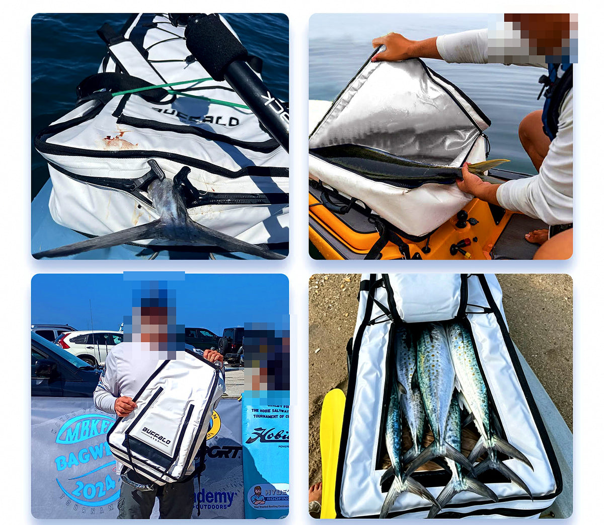 Soft Fishing Cooler Bag, Waterproof Insulated, Kayak/Boat – product photo