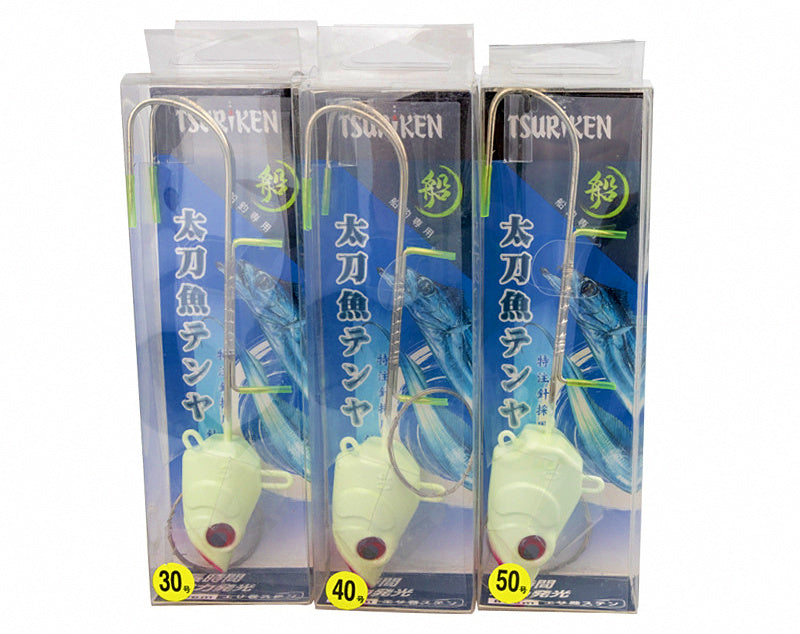 Glow Tenya Lead Head Double Hook for Cutlassfish, 188 g (6.6 oz) – product photo