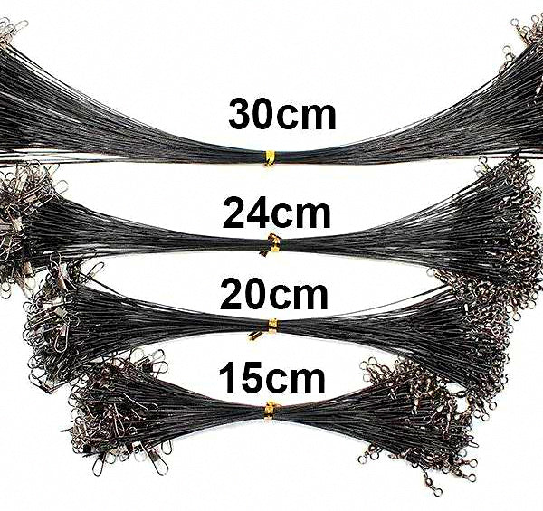 Pre-Made Wire Fishing Leaders, 15–30 cm (5.9–11.8 in) – product photo