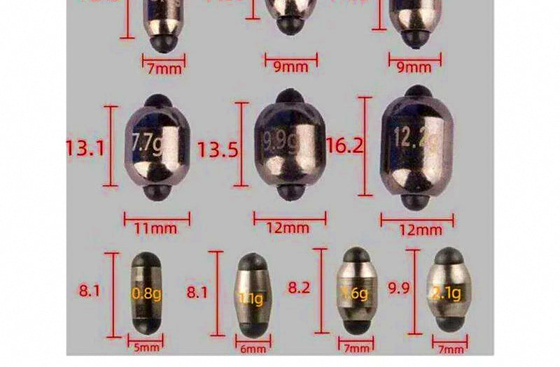 Open Split Shot Sinkers, 0.03–0.43 oz (0.8–12.2 g) – product photo