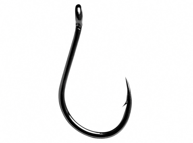 Black Barbed Eyed Hooks, Senmata Style, Boxed, Sizes #0.3–#12 – product photo