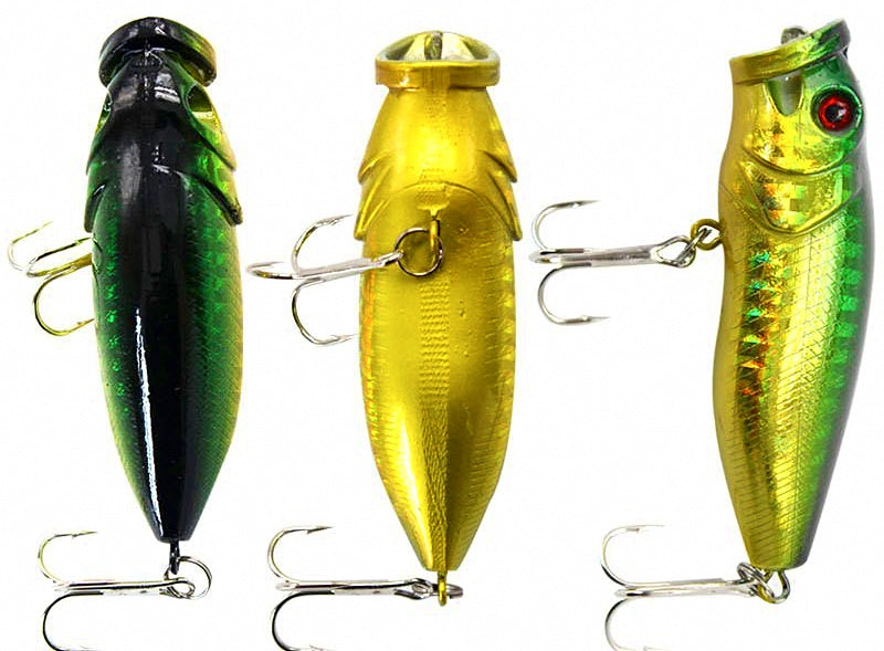 Popper Topwater Lure with Rattle, 6–7 cm (2.4–2.8 in) – product photo