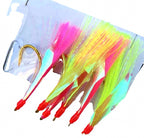 Bionic Sabiki Rig, 6 Hooks, Red & Green Two-Tone – product photo