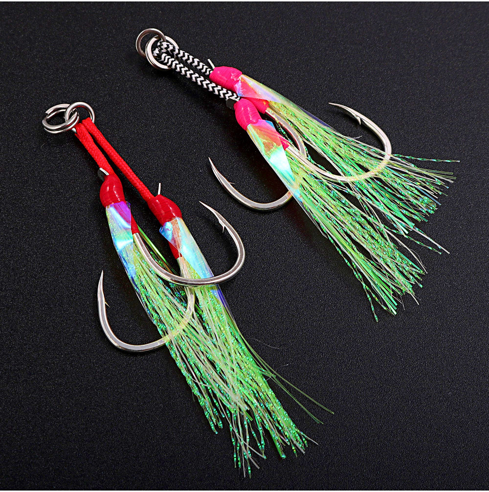 Barbed Jig Hooks for Metal Jigs, 10-Pack, DIY Rigging – product photo