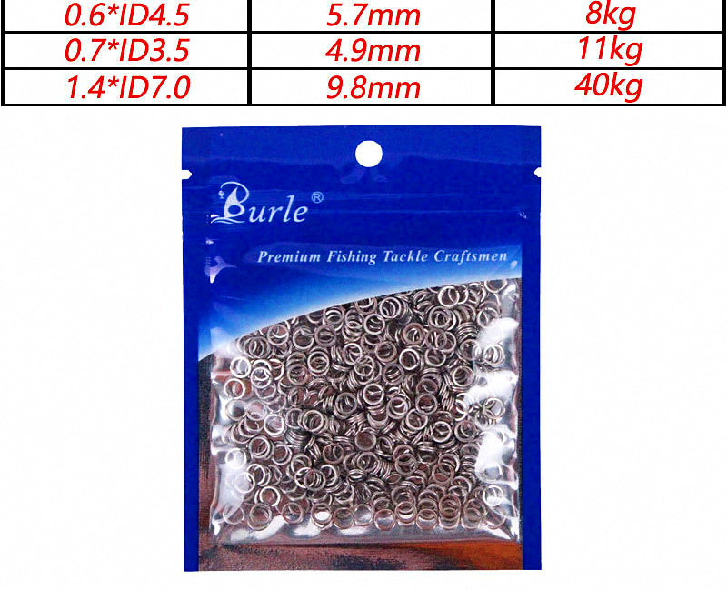 304 Stainless Flattened Split Rings, 0.5–1.6 mm Wire – product photo