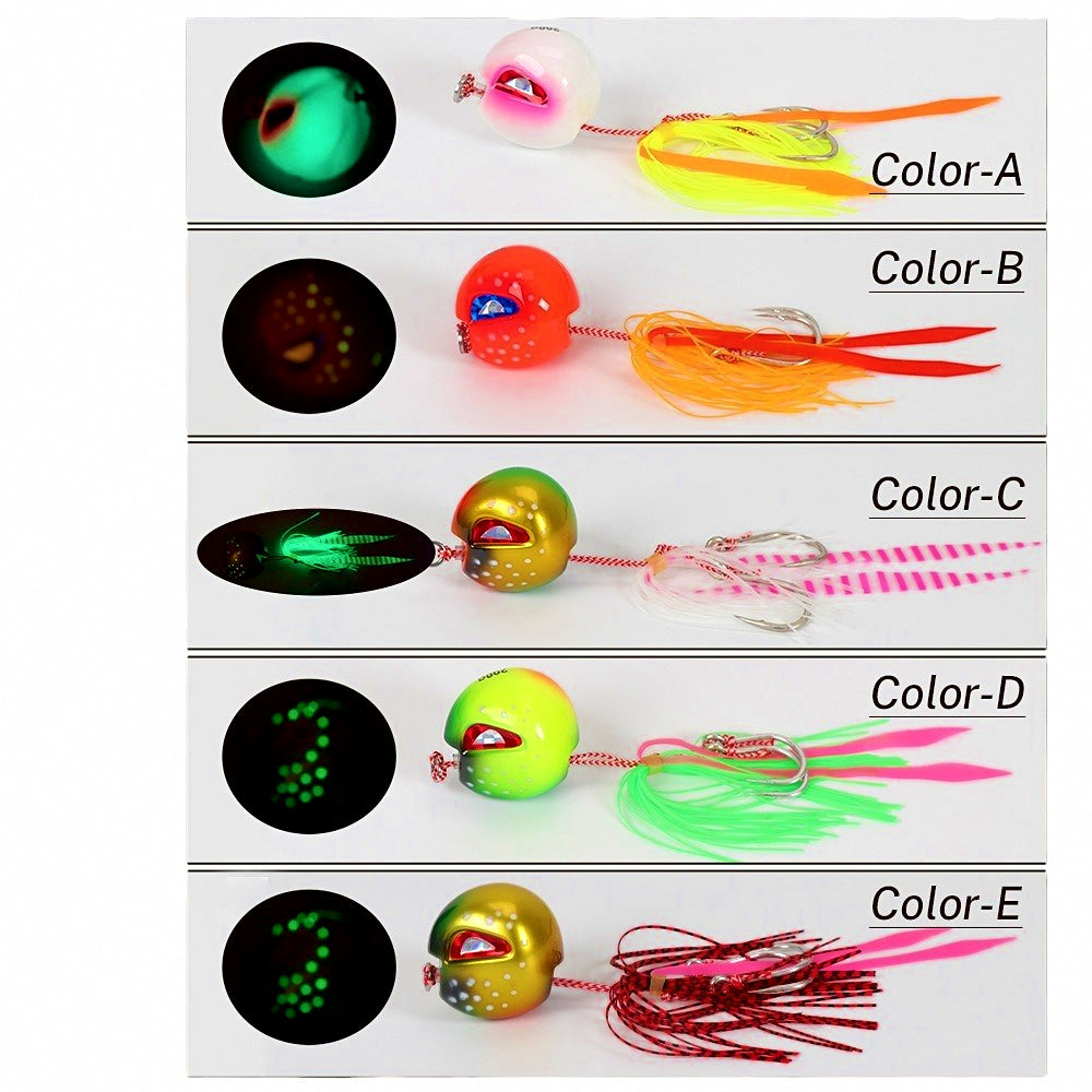 Slow Pitch Jig, Glow, 60–200 g (2.1–7.1 oz) – product photo