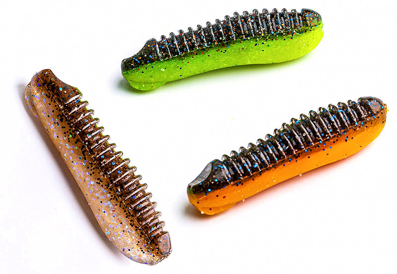 Ribbed Grub Soft Plastic Lure, 2 in (5 cm), 8-Pack – product photo