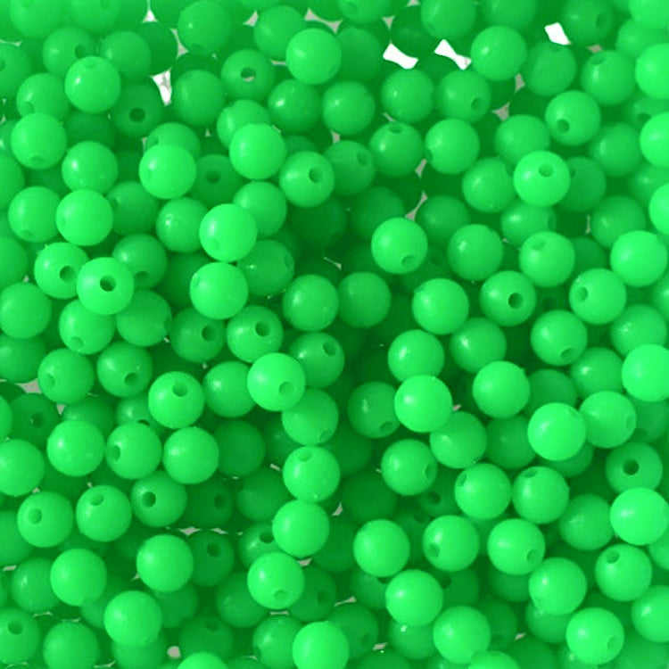 Glow Beads, Round Plastic Rig Beads, 4–10 mm – product photo