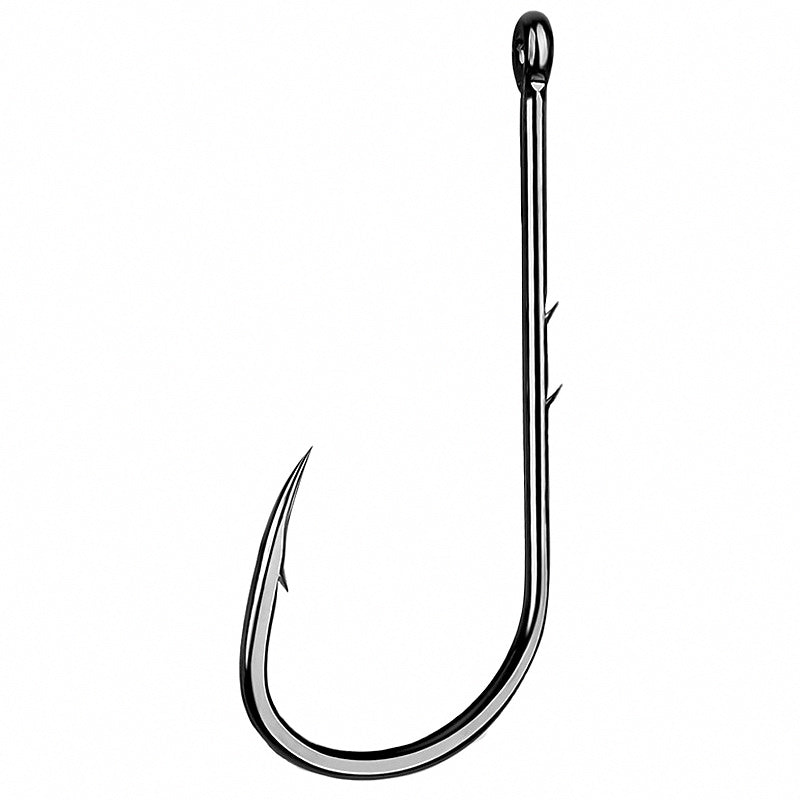 Long Shank Barbed Live Bait Hooks, Eyed, Size 12 to 14/0
