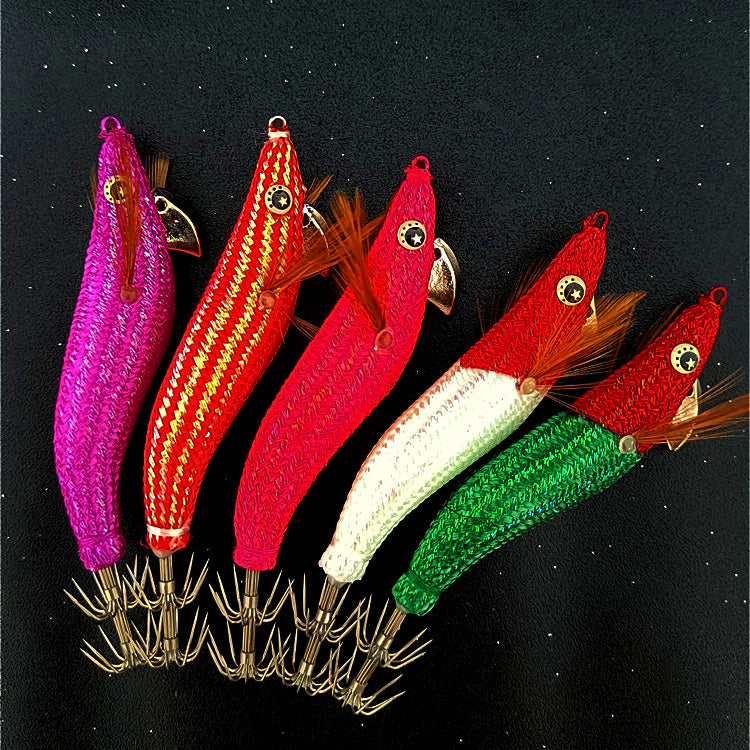 Glow Wood Shrimp Squid Jig, Size 2.2 (Egi Style), Multicolor – product photo