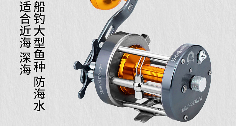Metal Conventional Boat Reel, KX25–KX90, Left or Right Hand – product photo