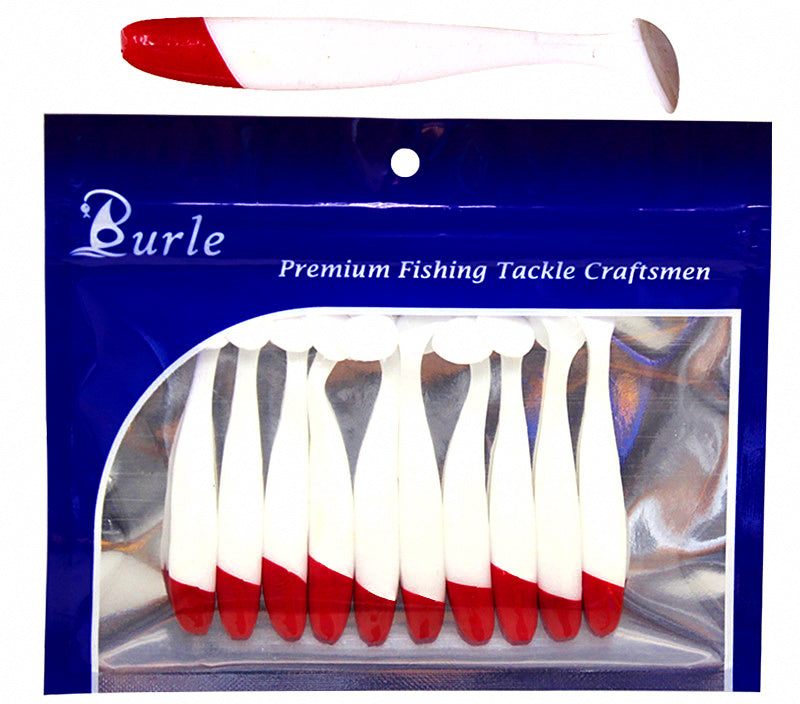 Red Head White Paddle Tail Soft Swimbait, 5.5–12 cm (2.2–4.7 in) – product photo