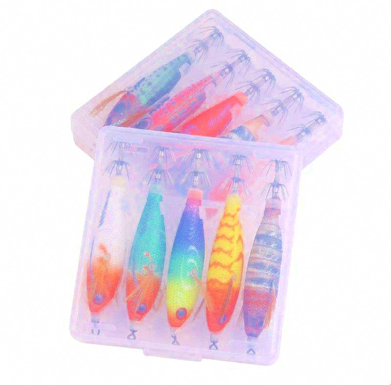 Wooden Shrimp Squid Jig, 8 cm (3.1 in), 5.8 g (0.2 oz) – product photo