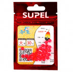 Half-Round Float Stopper Beads, Red, 30 pcs – product photo