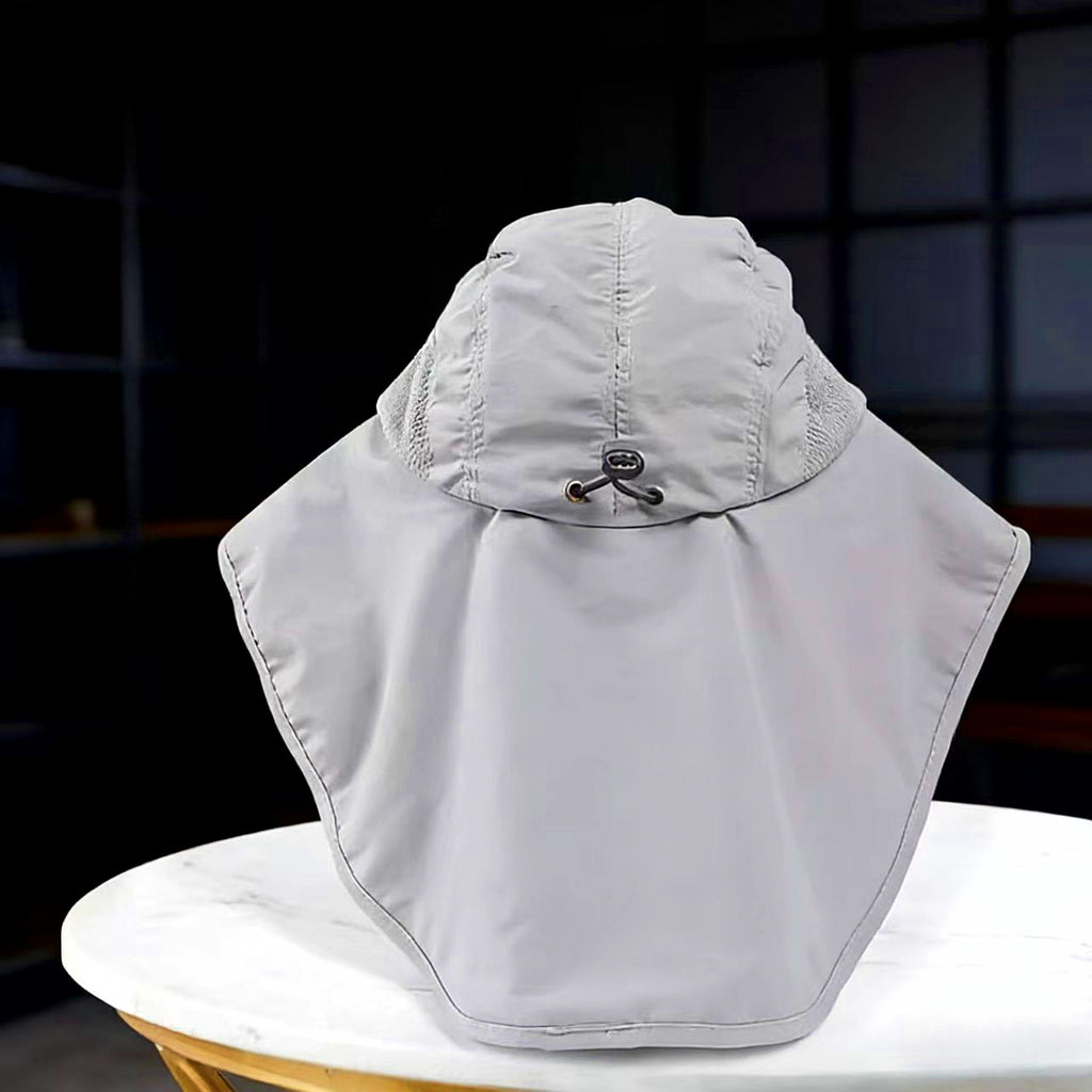 Wide Brim Sun Hat with Neck & Face Cover, Unisex – product photo
