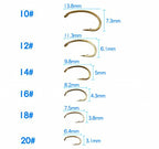 Red Head Nymph Fly Hooks, Barbed, Sizes 8–20 – product photo
