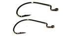Wide Gap Offset Hooks, Barbed High Carbon Steel, Sizes 8–7/0 – product photo