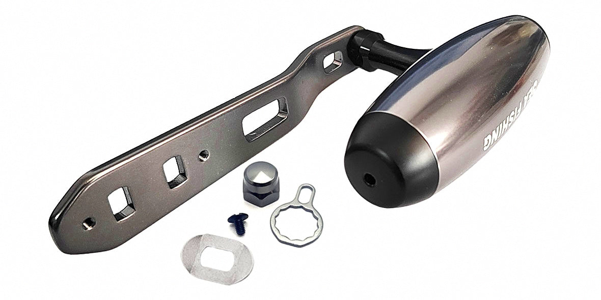 Extended Metal Reel Handle for Baitcasting Reels, Single Arm – product photo