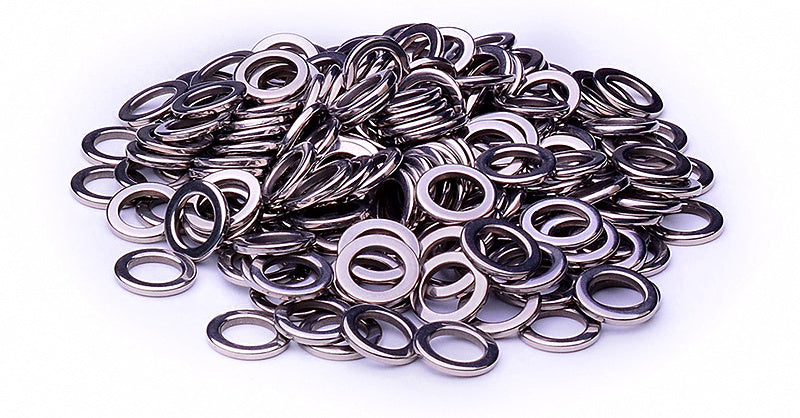 Stainless Steel Solid Rings, 50 Pack, Sizes 1-5 – product photo