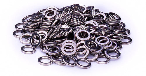 Stainless Steel Solid Rings, 50 Pack, Sizes 1-5 – product photo