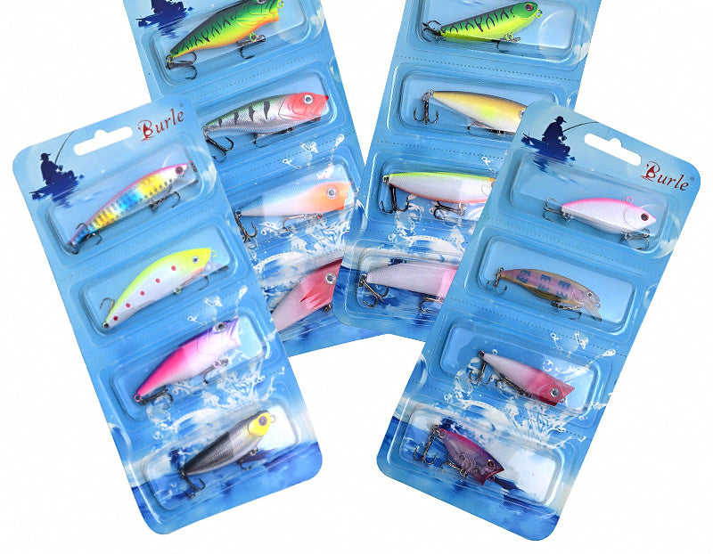 4-Piece Hard Lure Set, Popper, Minnow, Pencil, VIB Assortment – product photo