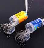 Barbed Pre-Tied Snelled Hooks with Leader, Sizes #10–#28 – product photo