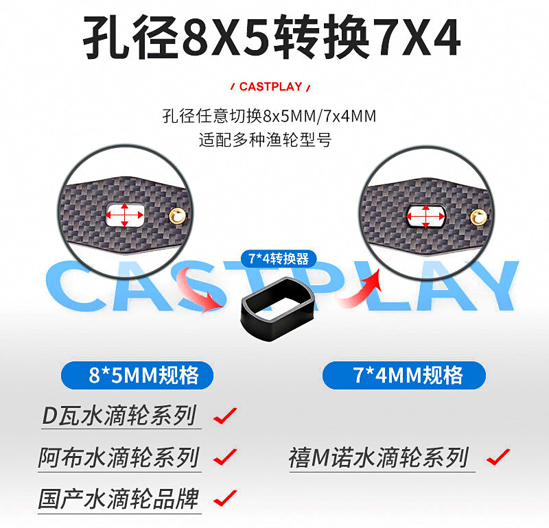 Baitcasting Reel Handle, Double Arm, Carbon or Aluminum – product photo