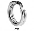 304 Stainless Double Split Rings, Flattened, Lure Connectors – product photo