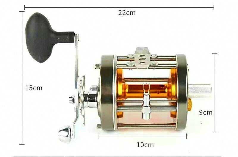 All-Metal Drum Reel, 10000 Size, Optional Slip Ring, Right Hand – product photo