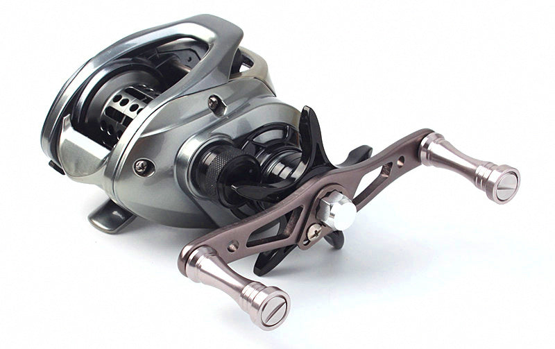 Aluminum Double Handle with Gourd Knobs for Baitcasting Reels – product photo
