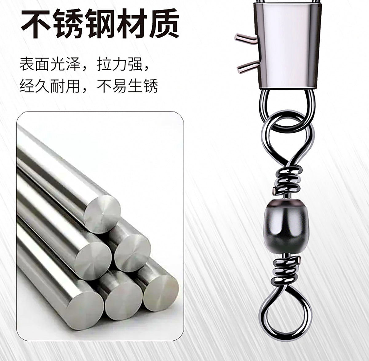 Lure Snap Connectors, Open Loop & Safety Pin Snaps, 20 Pack – product photo