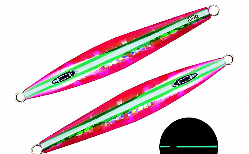 Laser Speed Jig, 200–300 g (7–10.6 oz), Blue/Pink/Glow/Silver – product photo
