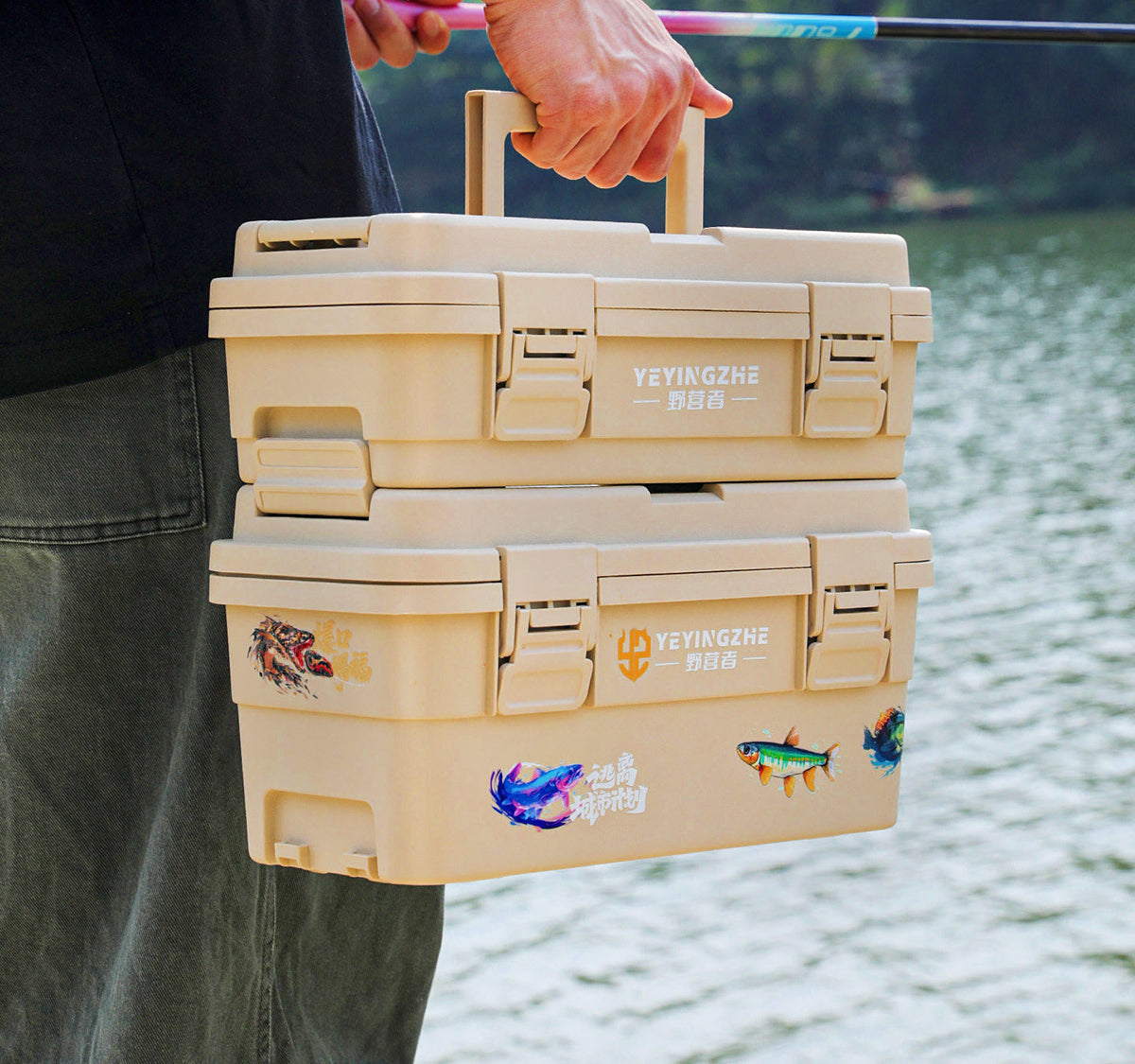 Extended Tackle Storage Box with Built-In Tool Tray – product photo
