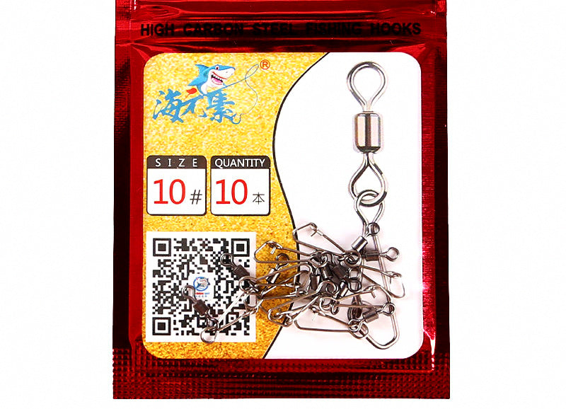 Fishing Snap Connectors, Size #10 or #12, 10 Pack – product photo
