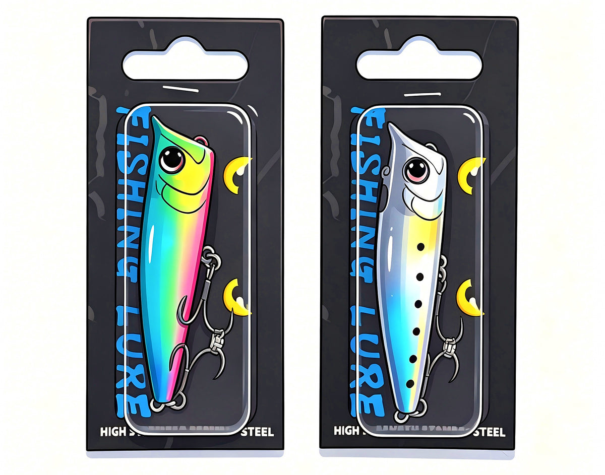 Topwater Popper Lure, 77 mm (3 in), 8.5–16 g (0.3–0.56 oz) – product photo