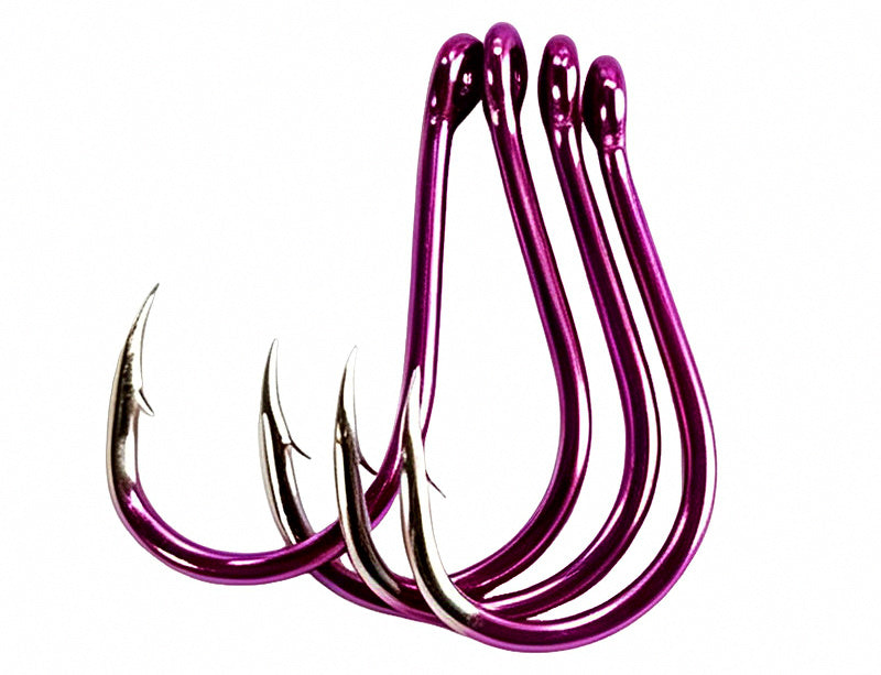 Tubed Chinu Hooks, Barbed, Purple, Size #0.5–#15 – product photo