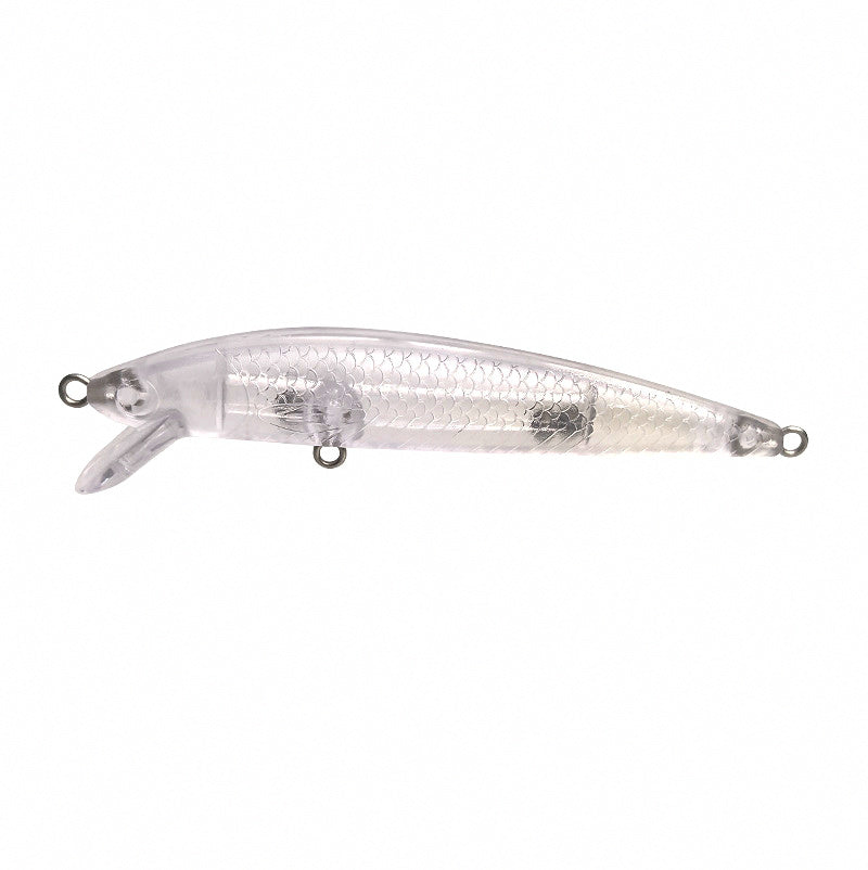 Unpainted Floating Minnow Lure Blank w/ Rattle, 8-10 cm
