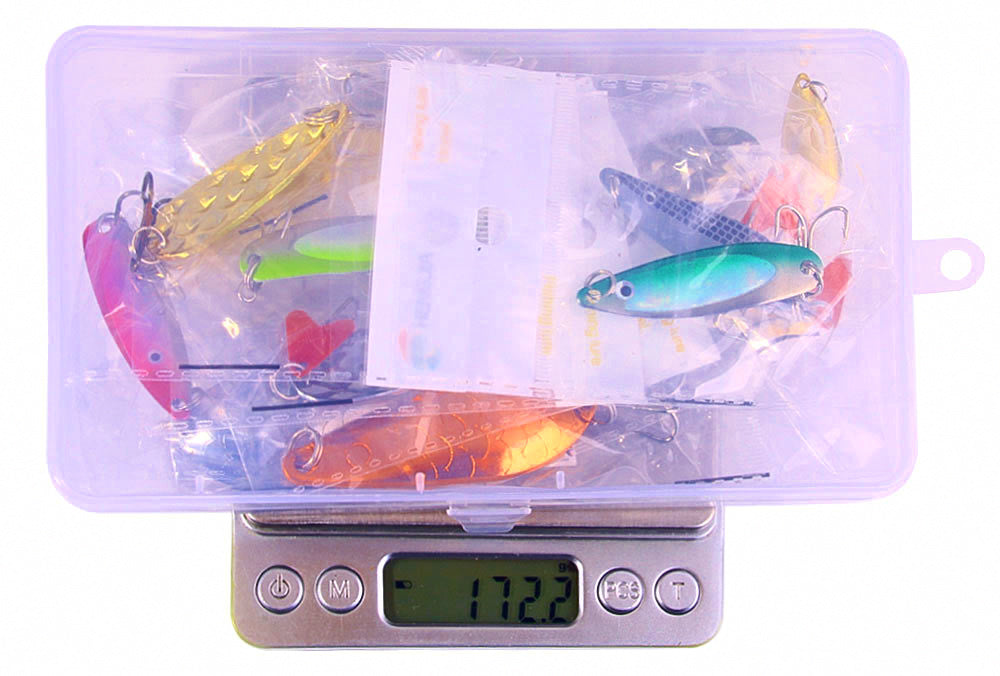 Fish Scale Metal Jig & Spoon Lure Kit, 12-Piece Set – product photo